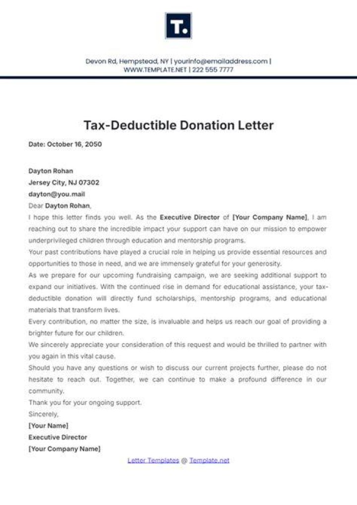 Are donated professional services tax-deductible?