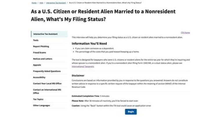 Can a nonresident spouse be treated as an alien?