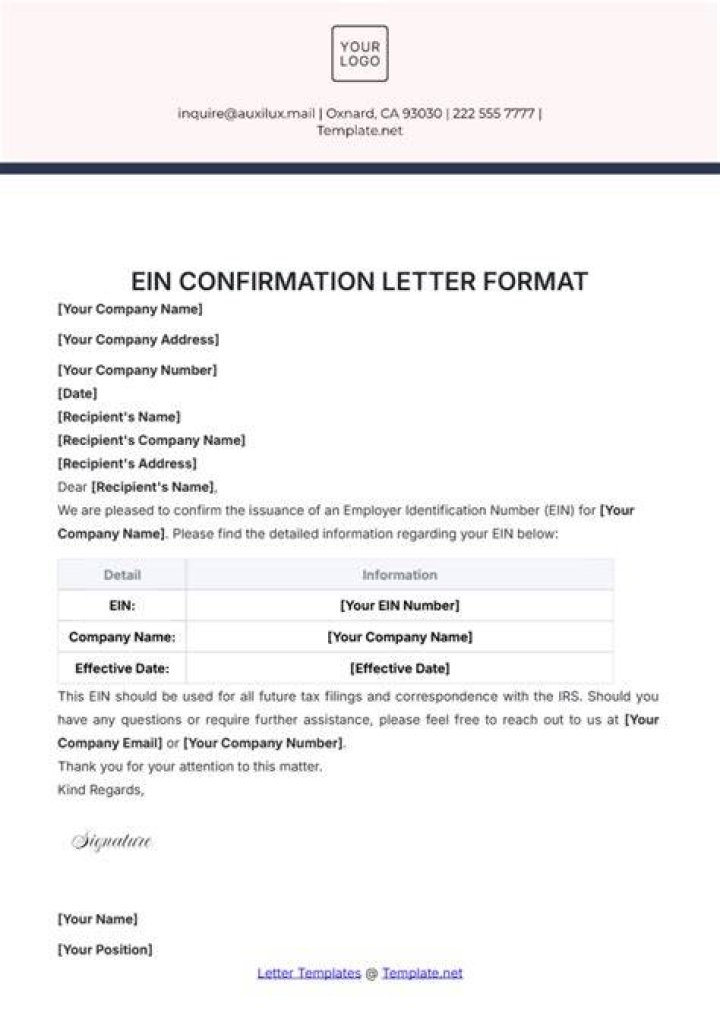 Can I reprint confirmed EIN letter?