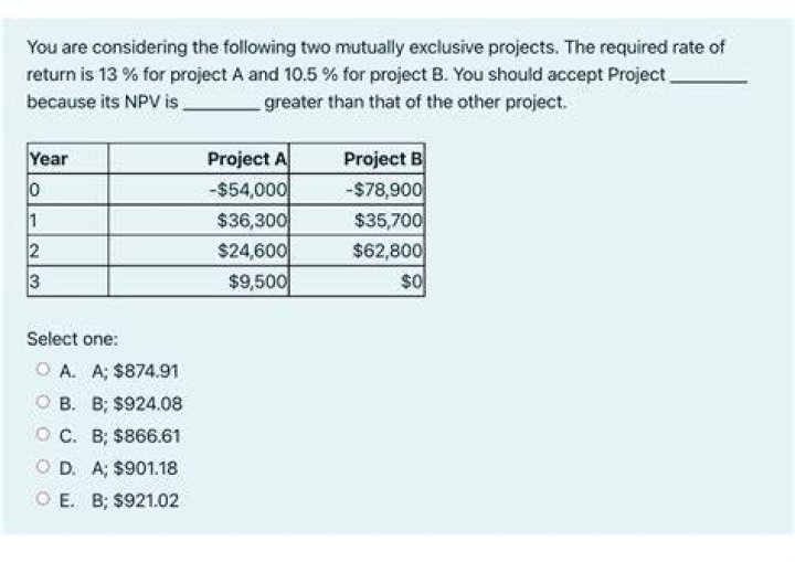 Can you accept two mutually exclusive projects?