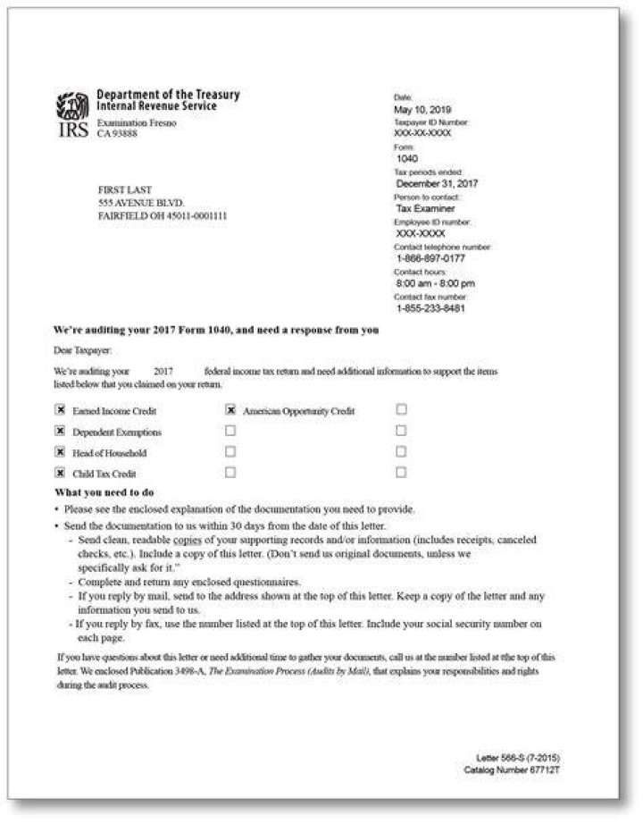 Did not respond to IRS letter 566?