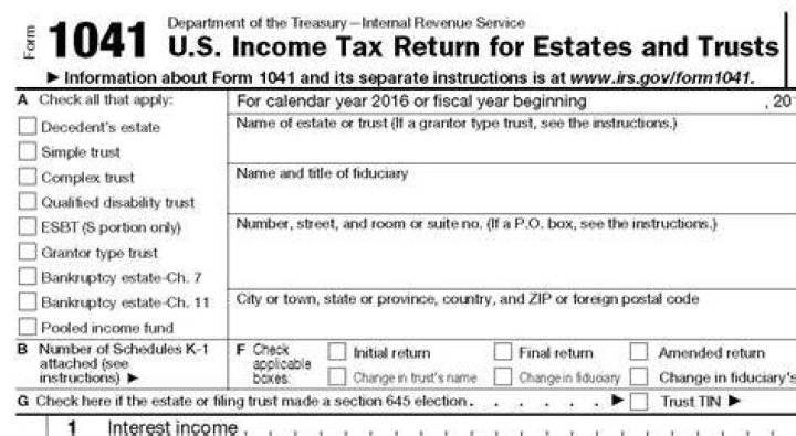 Do you have to file a 1041 tax return?