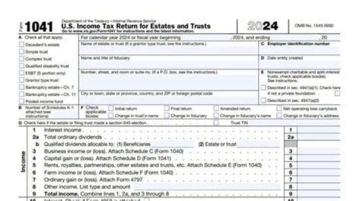 Does form 1041 have to be filed every year?