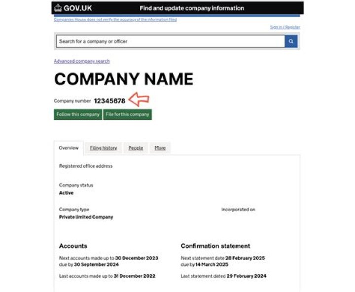 How do I find out my company registration number?