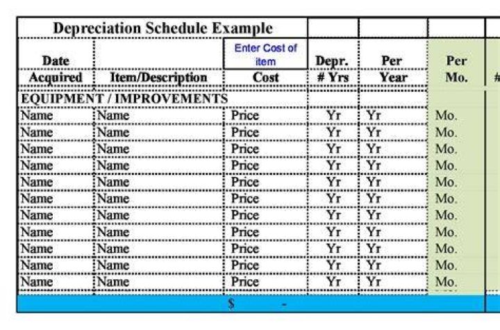How do I get a depreciation schedule?