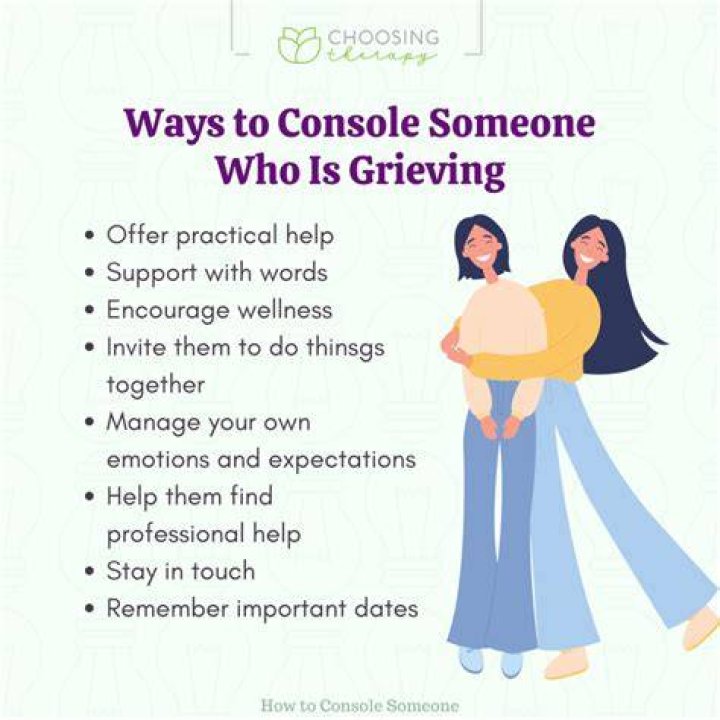 How do you console a person whose mother died?