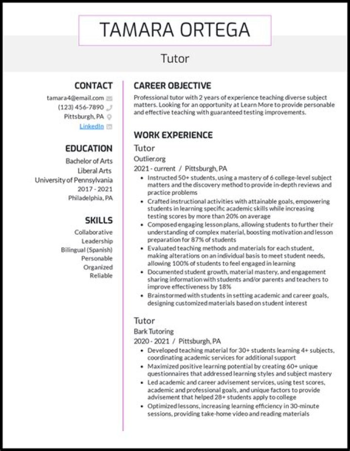 How do you write a tutor description?