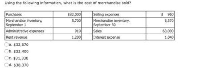 Is cost of merchandise sold a selling expense?