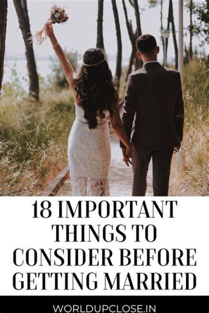 What a woman should consider before getting married?