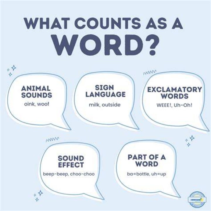 What counts as a word for 18 month old?