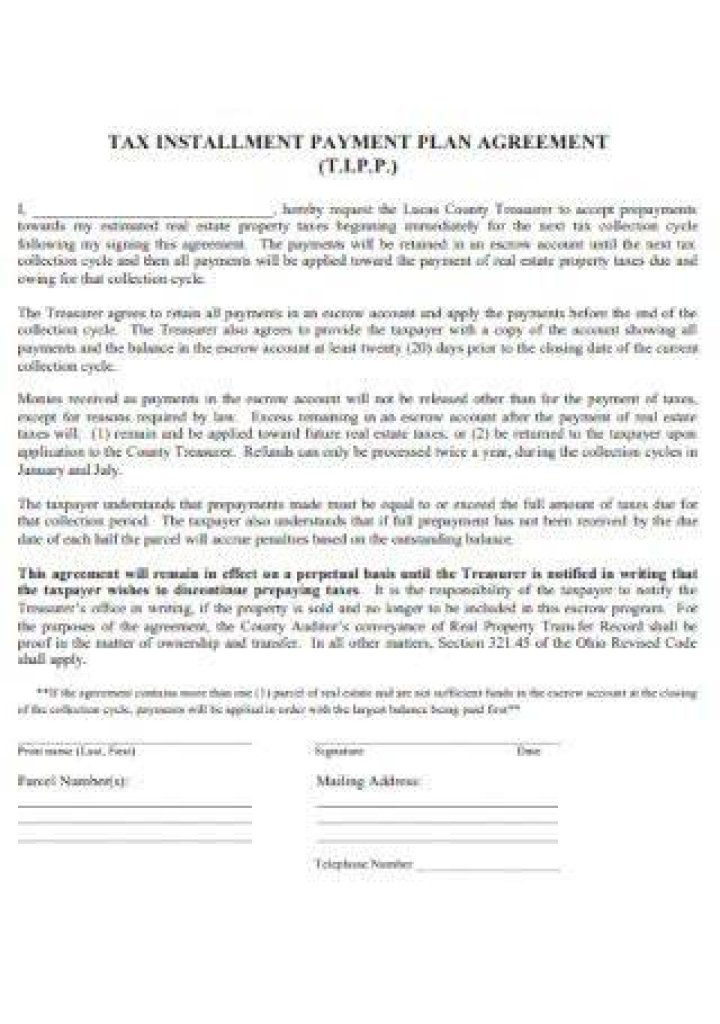 What is a tax installment agreement?