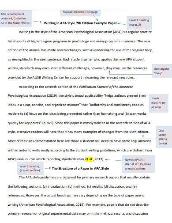 What is APA format example?