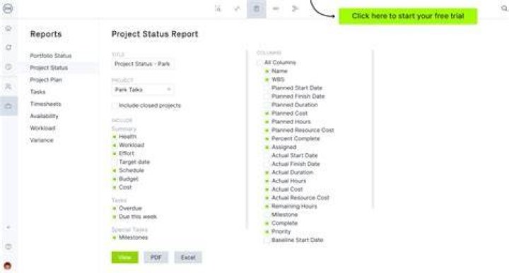 What is included in a report?