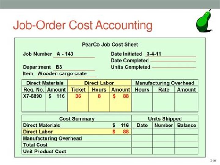 What is job order accounting?