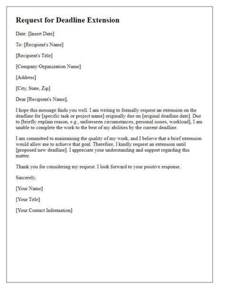 When to request an extension on a deadline?
