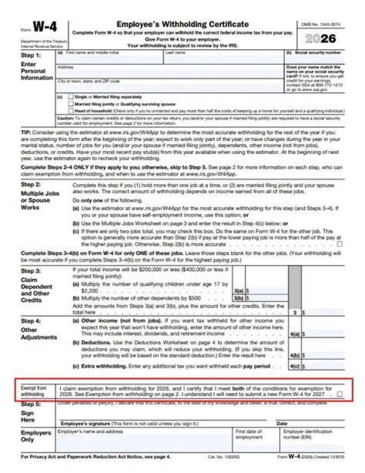 Who are exempt from withholding?